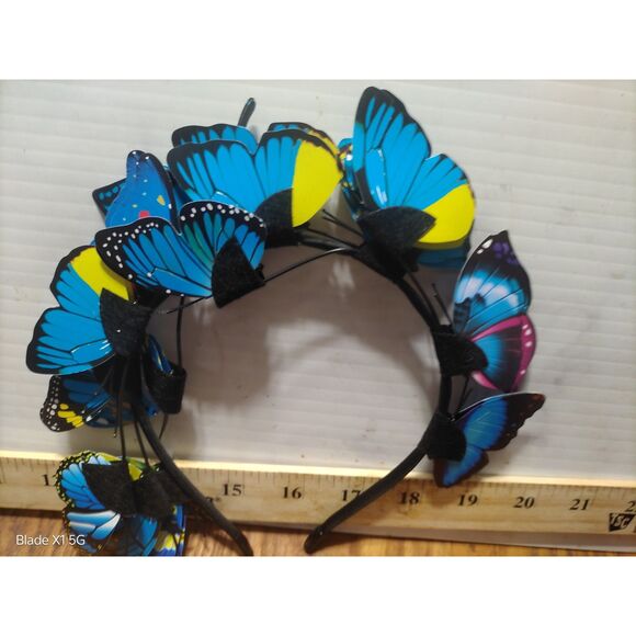 Blue Butterfly Decorative Head Band Non Slip Hair Hoop Stylish Hair Accessories - Picture 8 of 8